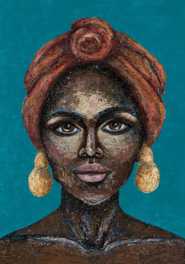 Kunst-til-vaeggen-afrikansk-kvinde