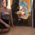 Dansk-portraetmaler-siddende-med-vaerk