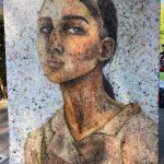 Maleri-af-kvinde-med-sort-hestehale