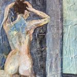 lille-portraet-maleri-noegen-kvinde-i-moerk-stue