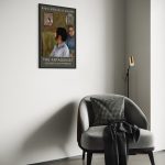 the-antagonist-reklame-plakat-solo-udstilling-paa-vaeggen-over-graa-stol