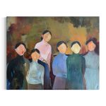 familie-portraet-af-generationer-af-kvinder-uden-ansigt-i-varme-gyldne-og-brune-toner