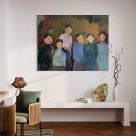 familie-portraet-af-generationer-af-kvinder-uden-ansigt-i-varme-gyldne-og-brune-toner
