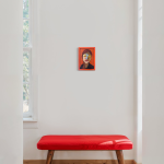 Abstrakt-portraet-af-kvinde-med-blaa-naese-og-lukkede-oejne